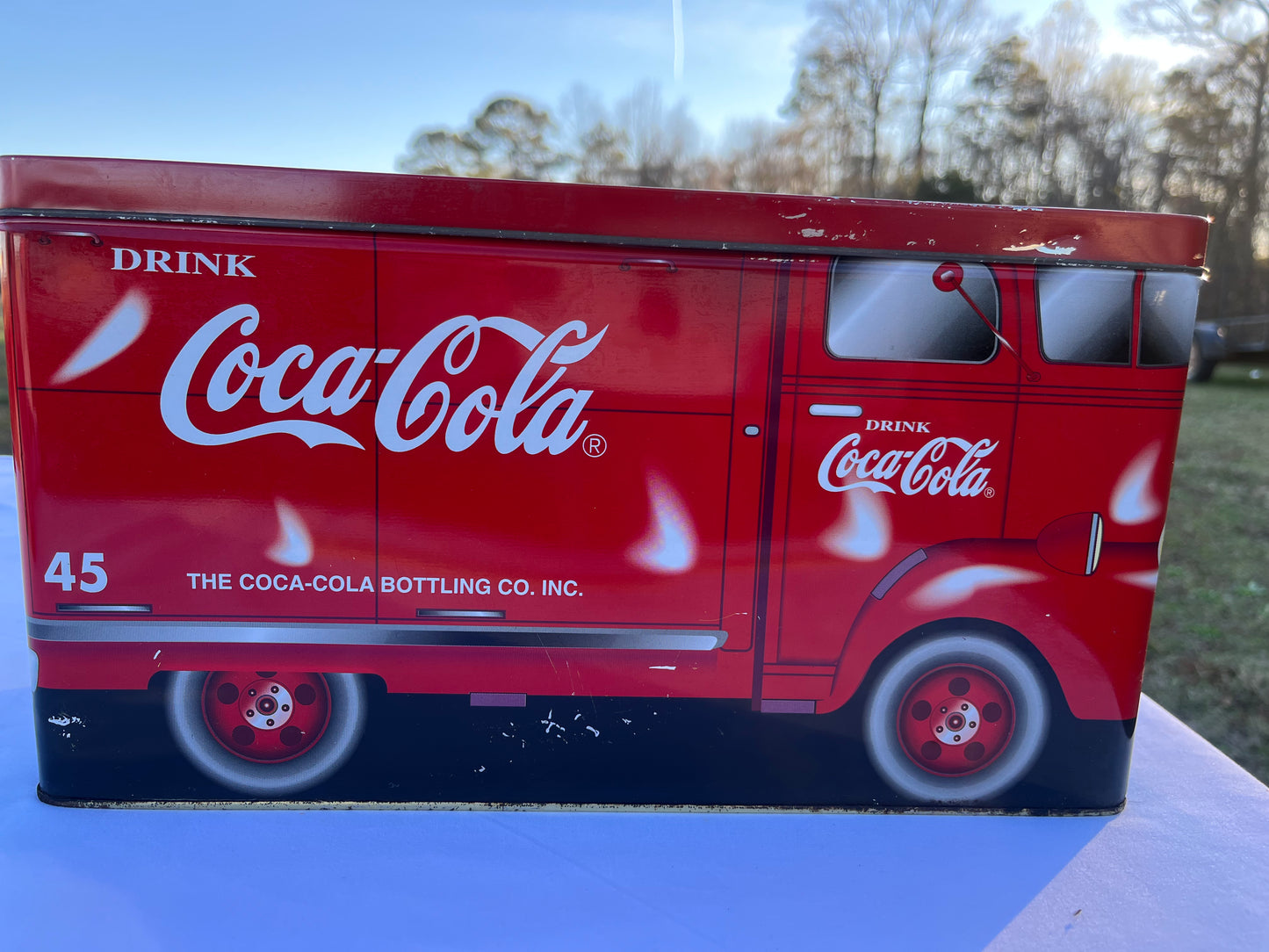 Vintage Coca Cola Bus Tin