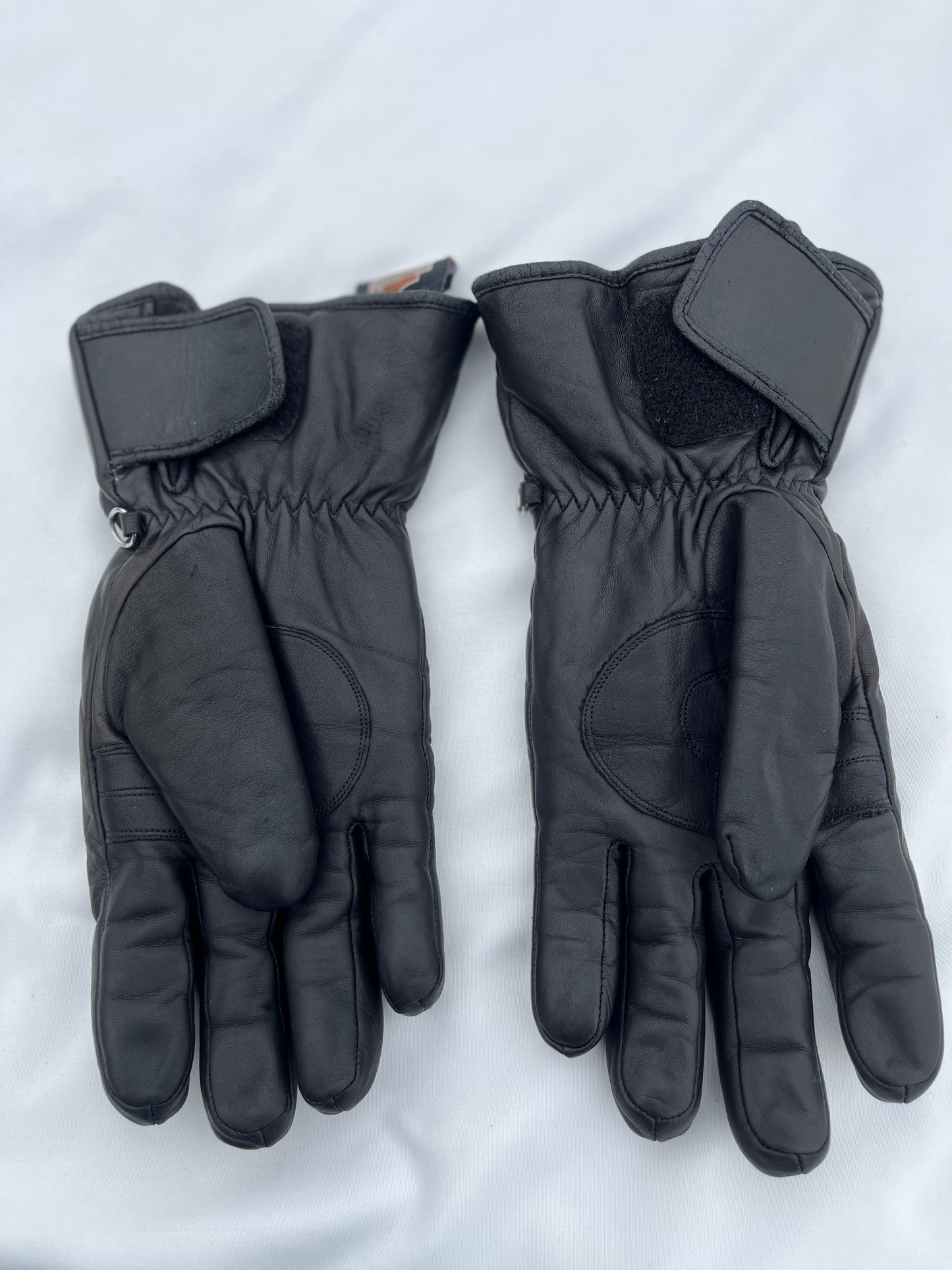 Vintage Knuckle Embossed Harley Davidson Logo Gloves