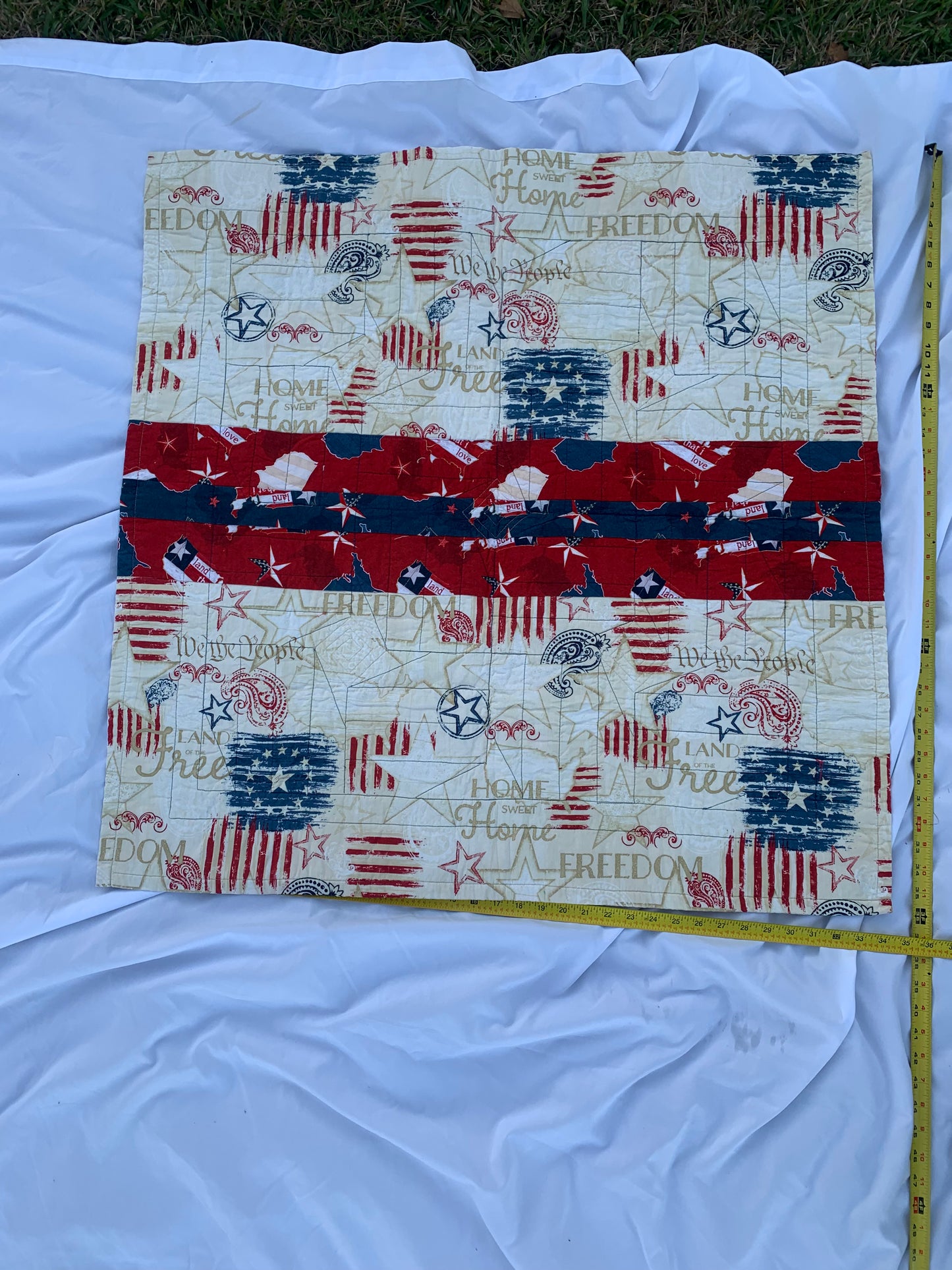 Beautiful Home Sweet Home Freedom Handmade/ Machine Sewn Quilt