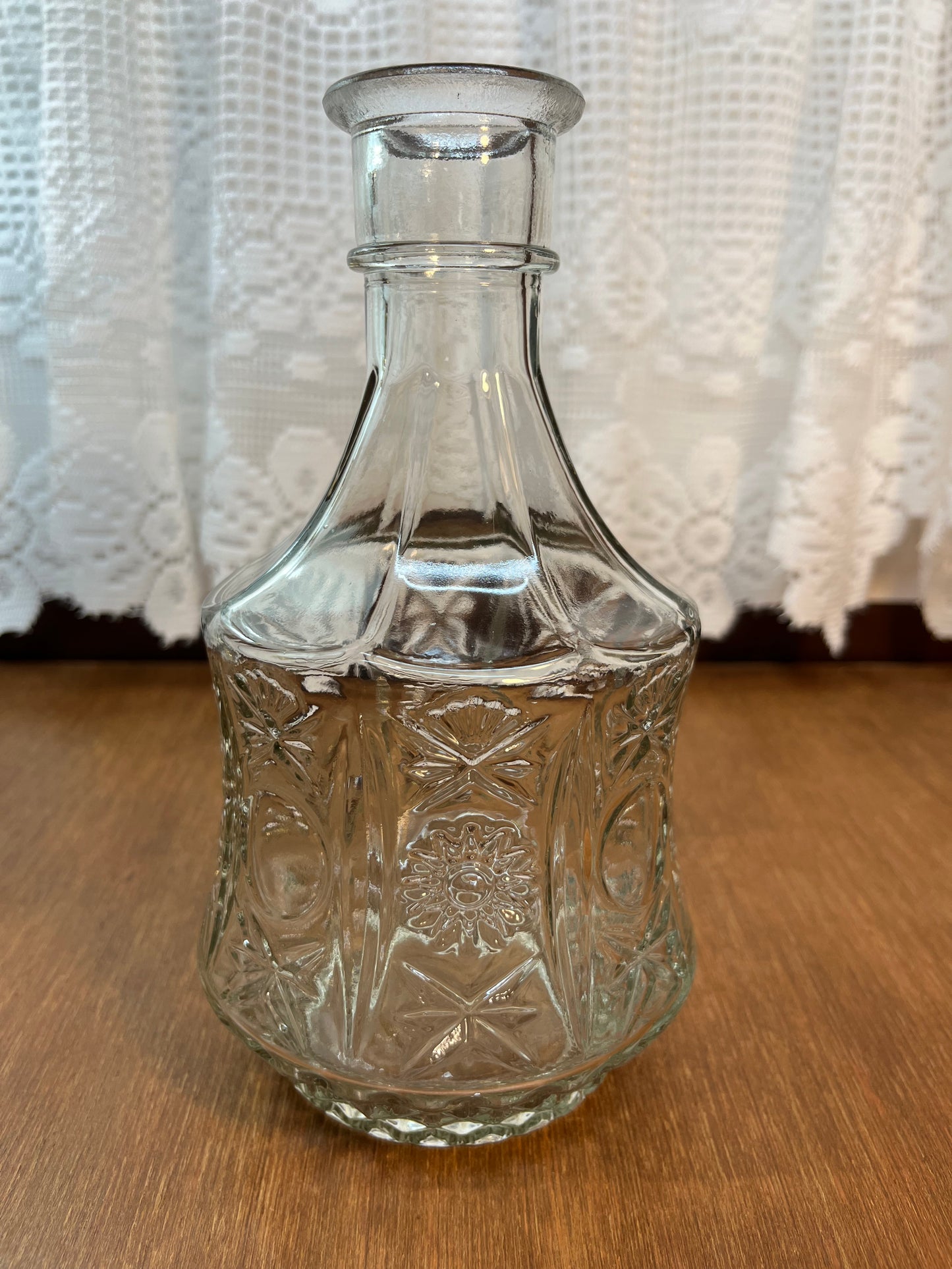 Sun And Stars Clear Glass Flower Vase