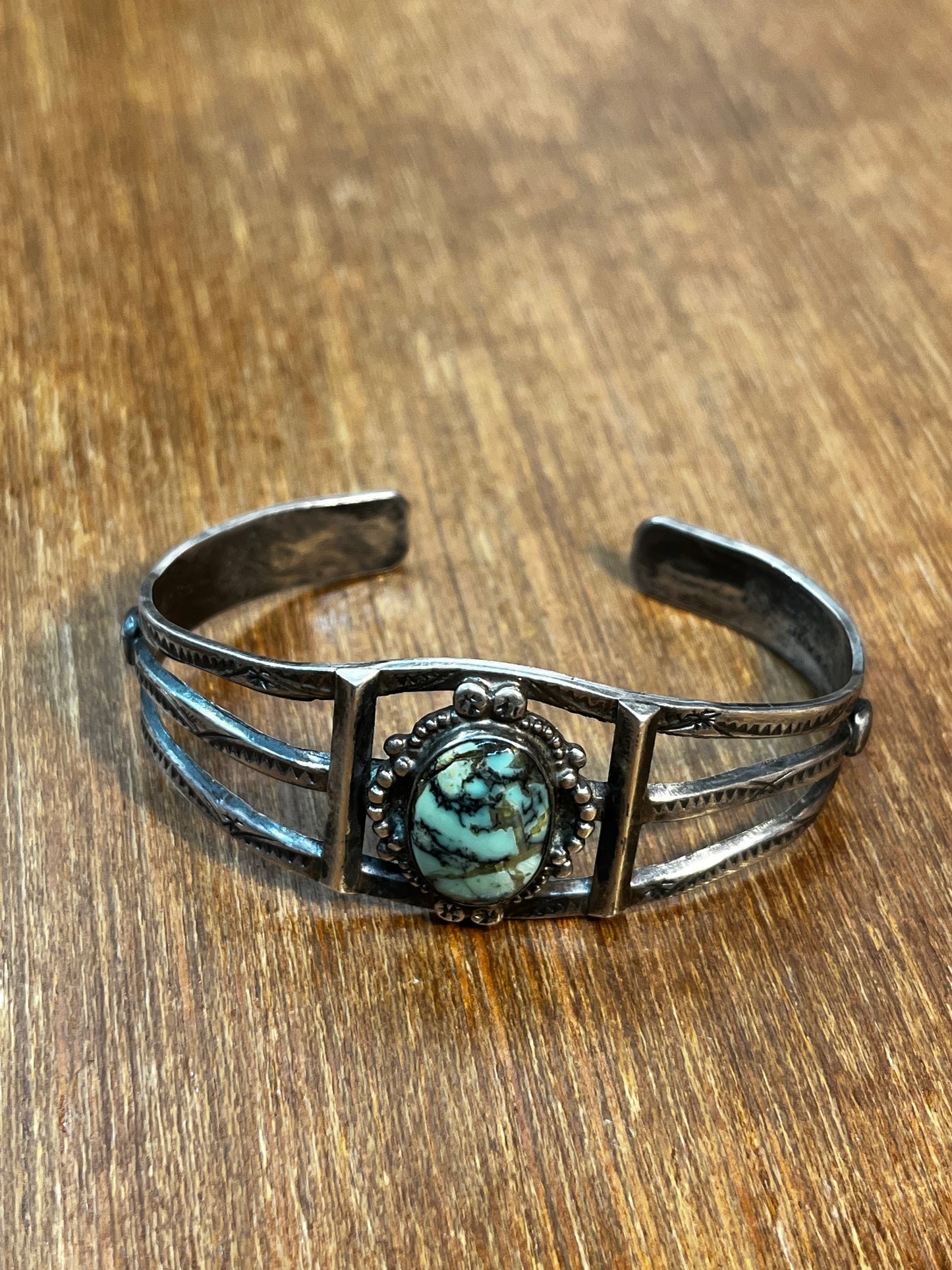 Vintage Handmade Unique Turquoise Bracelet