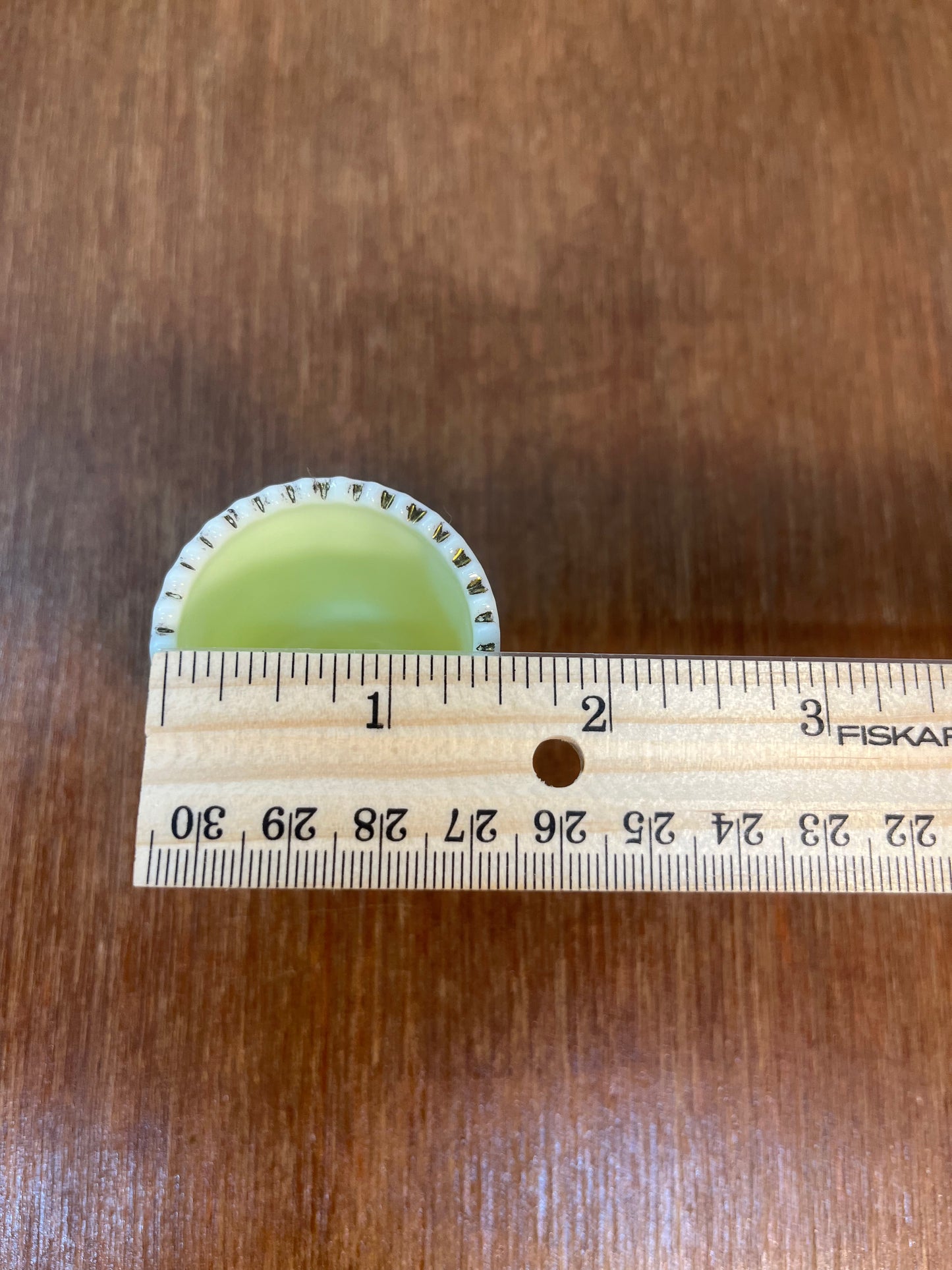 Vintage Heisey Huron S.D Uranium Souvenir Toothpick Holder