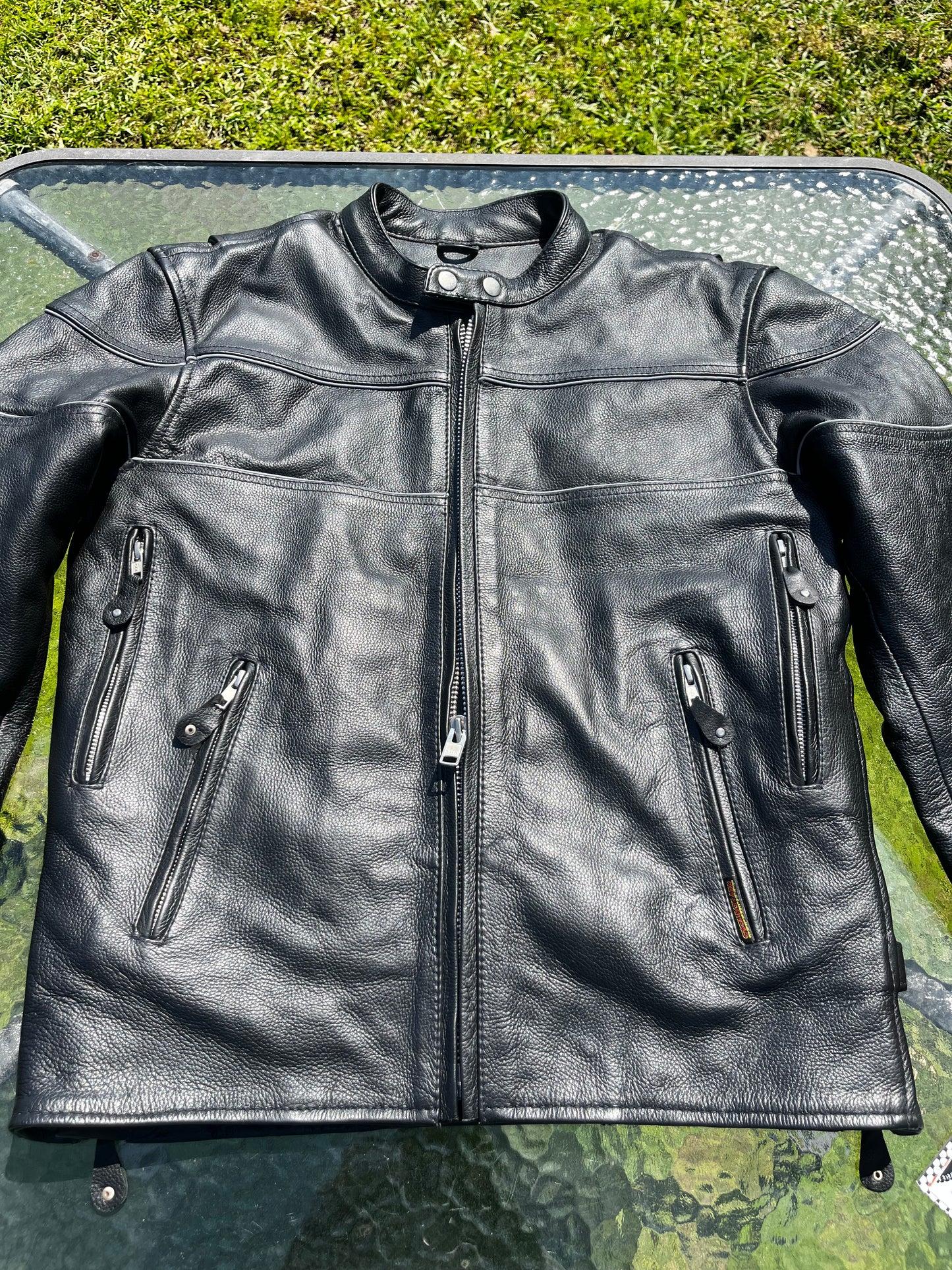 Black Motorcycle Hot Leather Jacket