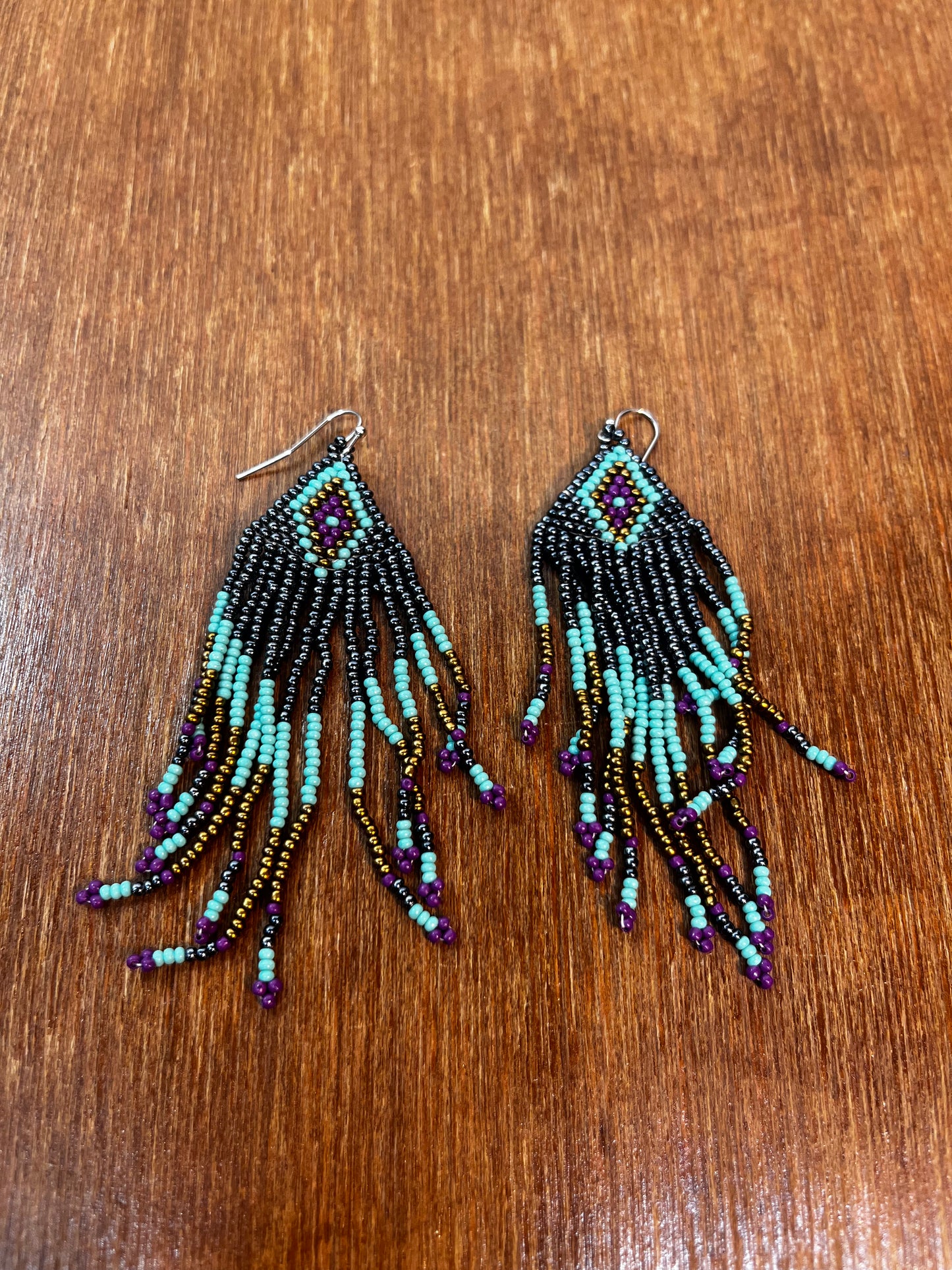 Seed Bead Dangle Earrings