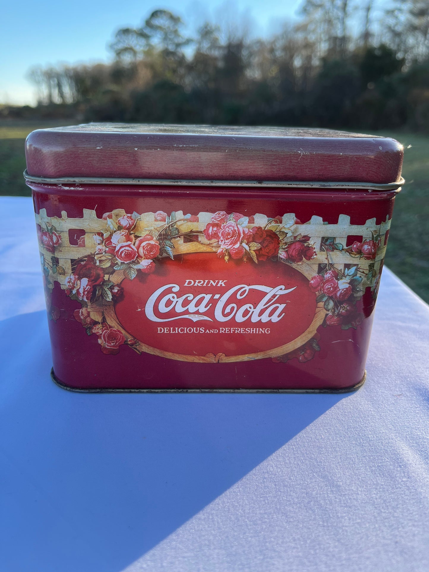 Vintage Coca Cola 5 Cent Tin
