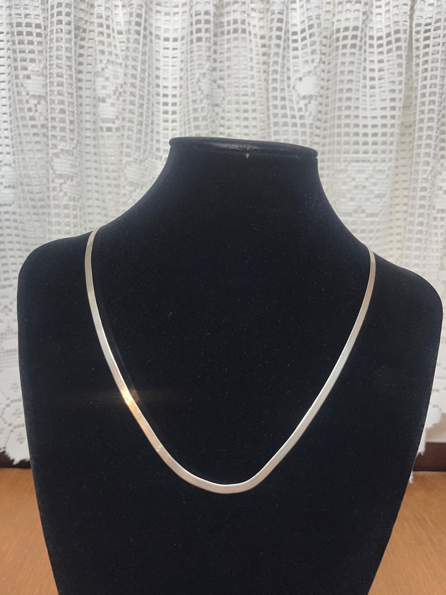 Herringbone Silver Necklace