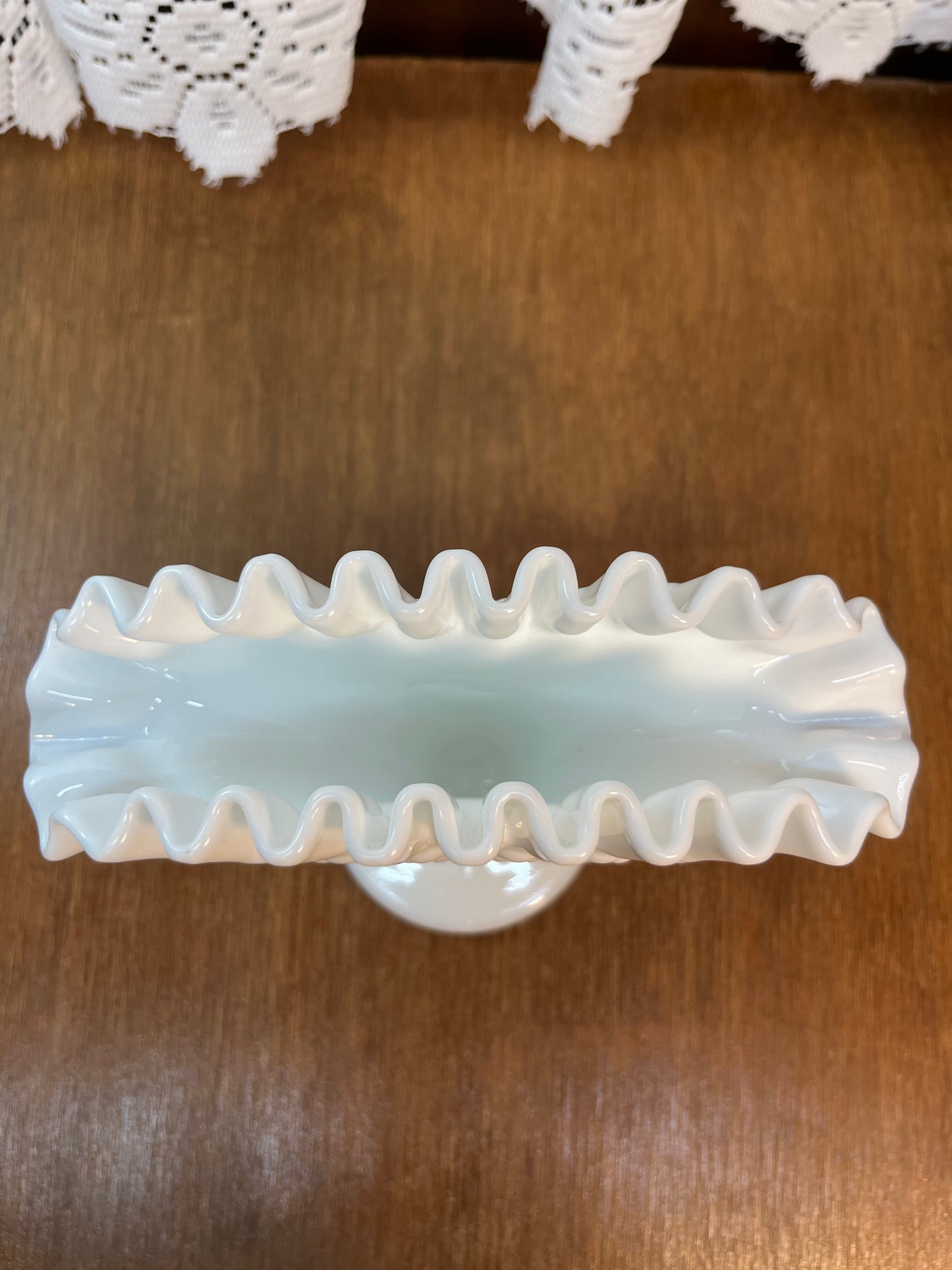 Vintage Fenton Hobnail Milk Glass Bud Vase