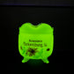 Vintage Heisey Parkersburg IA Souvenir Uranium Glass