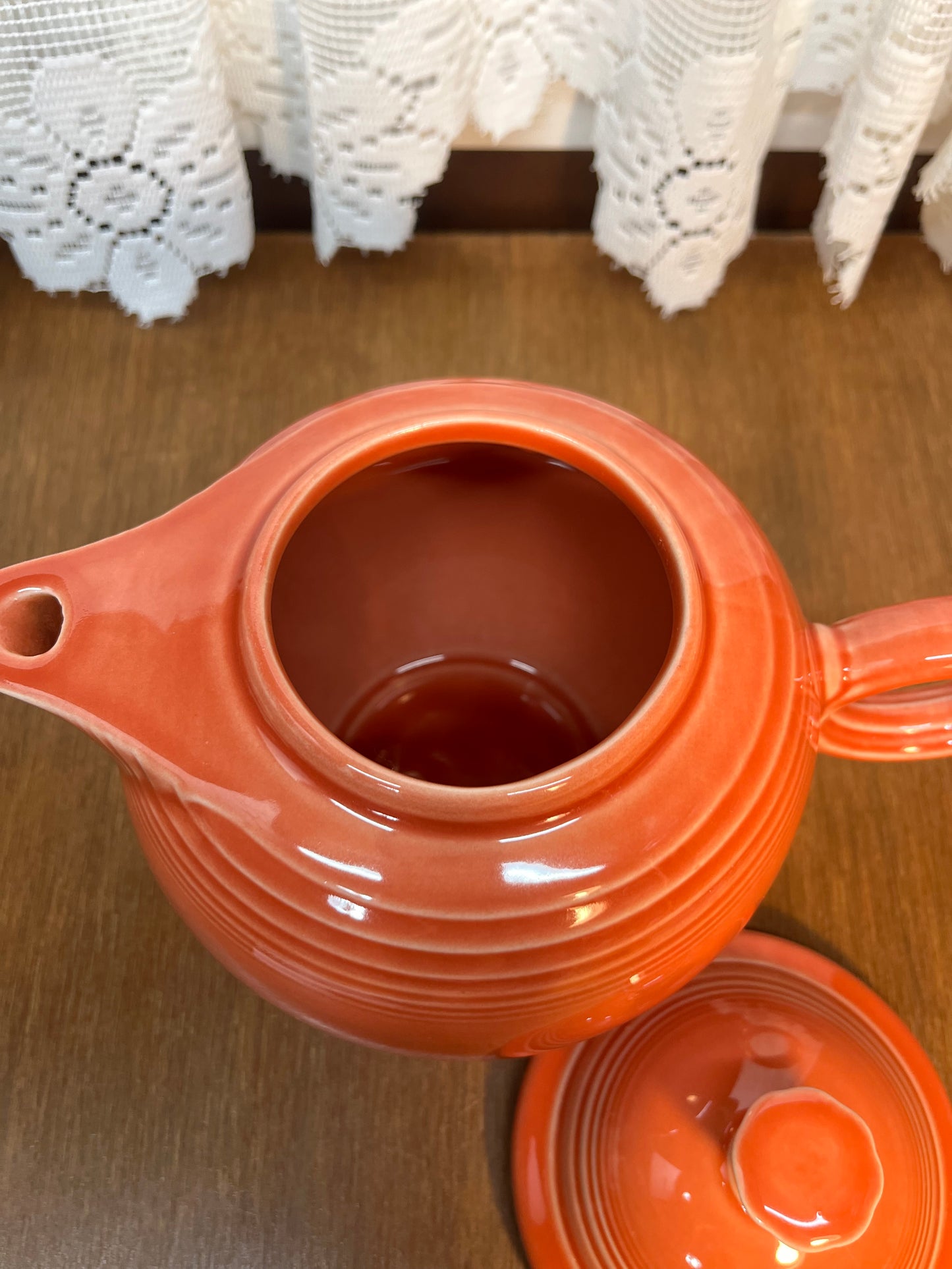 Vintage Persimmon Fiesta Ware Pitcher