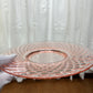 Vintage Manganese Pink Diamond Quilted Depression Glass Plates