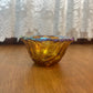 Vintage Indiana Amber Iridescent Carnival Glass Candle Holder