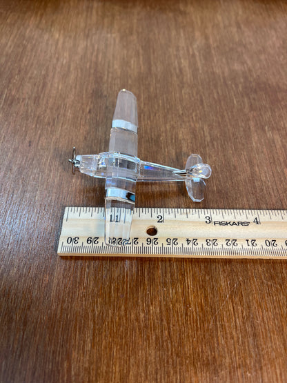 Collectible Clear Airplane Figurine