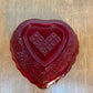 Vintage Ruby Red Fluorescent Heart