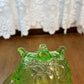 Vintage Sweet Pear Uranium Glass Cream And Sugar Set