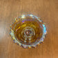 Vintage Indiana Amber Iridescent Carnival Glass Candle Holder