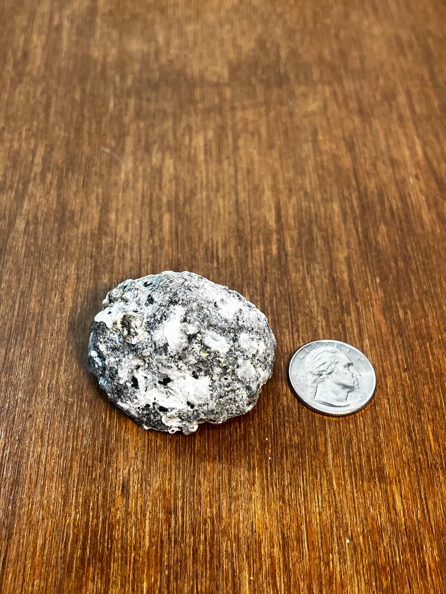 Gray Geode Filled With White Crystals