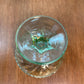 Vintage Uranium Floral Etched Pedestal Dish