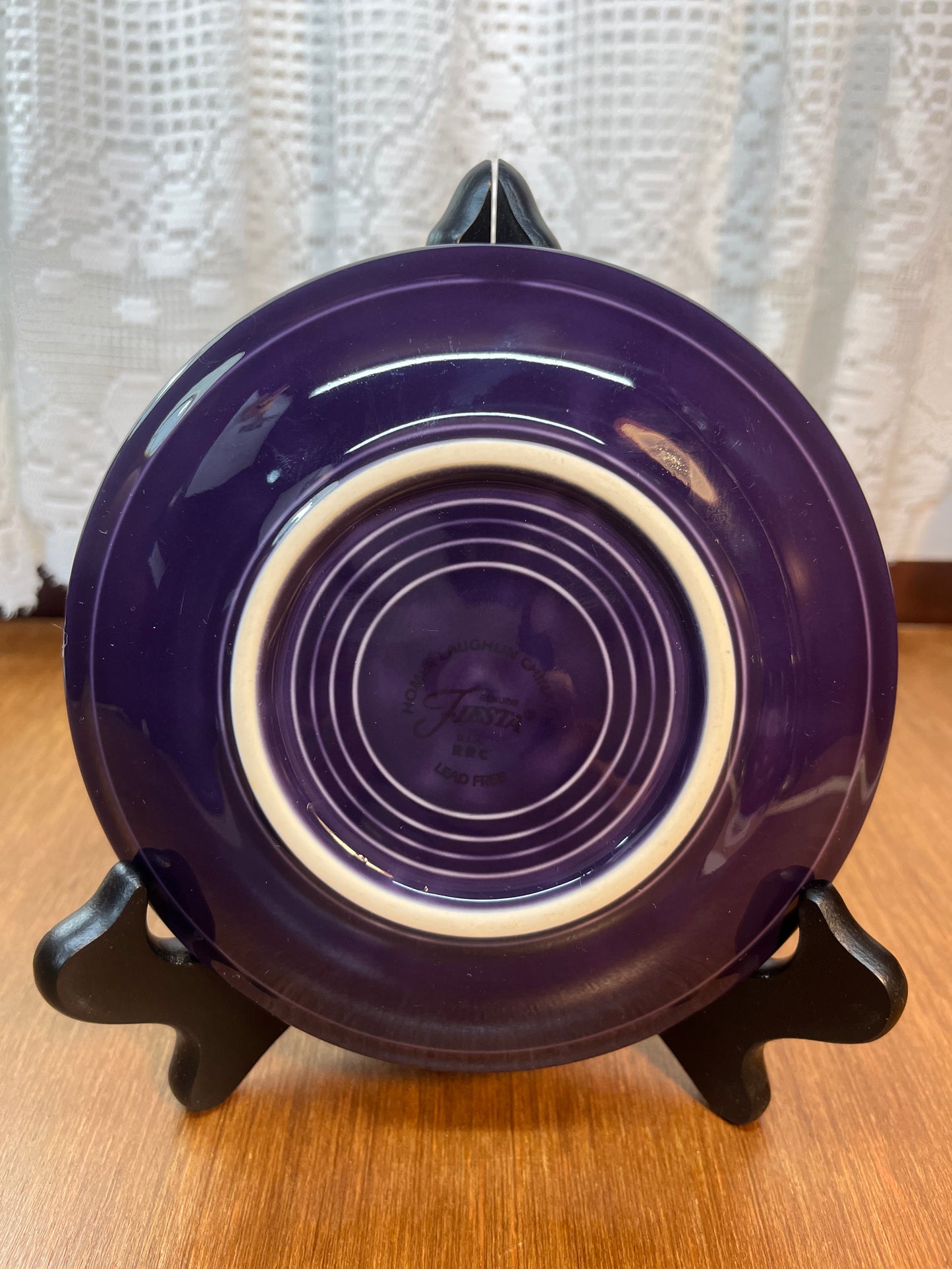 Purple RRC Lead Free Homer Laughlin Fiesta Ware Tea Cup Plate