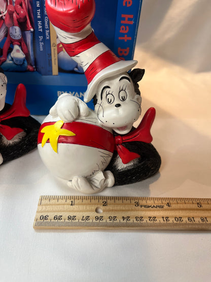 Vintage Cat In The Hat Dr. Seuss Bookends