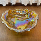 Vintage Iridescent Carnival Grape Glass Trinket