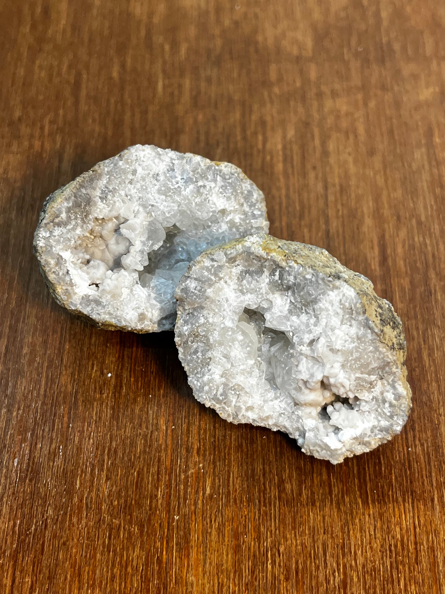 Geode With White And Grey Crystals