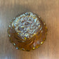 Vintage Indiana Amber Iridescent Carnival Glass Candle Holder