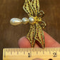 Vintage Gold Tone & Pearl Dragon Fly Brooch