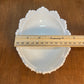 Vintage Milk Glass Hobnail Fenton Oval Covered Candy Bowl