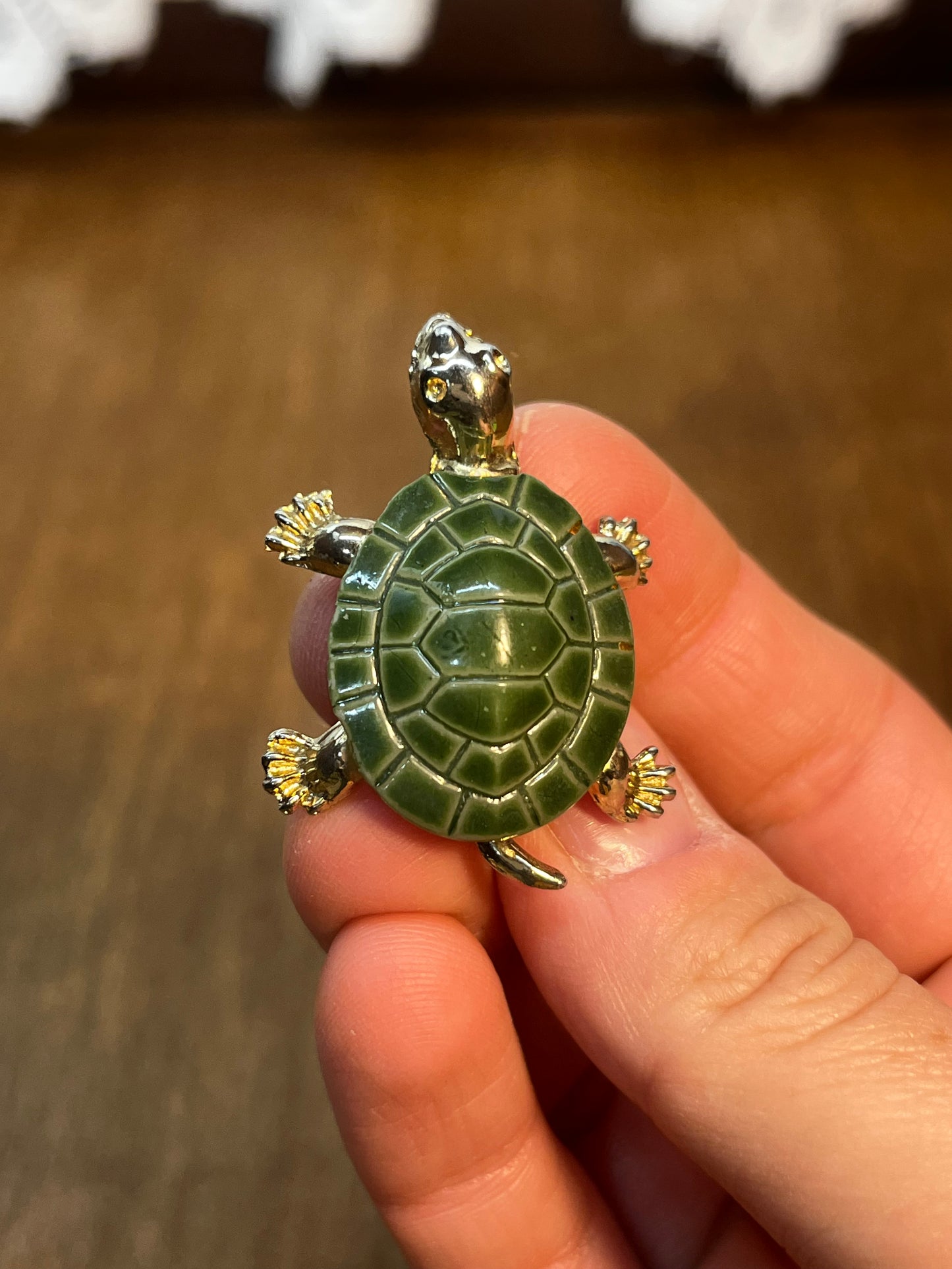 Small Turtle Brooch is