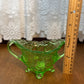 Vintage Sweet Pear Uranium Glass Cream And Sugar Set