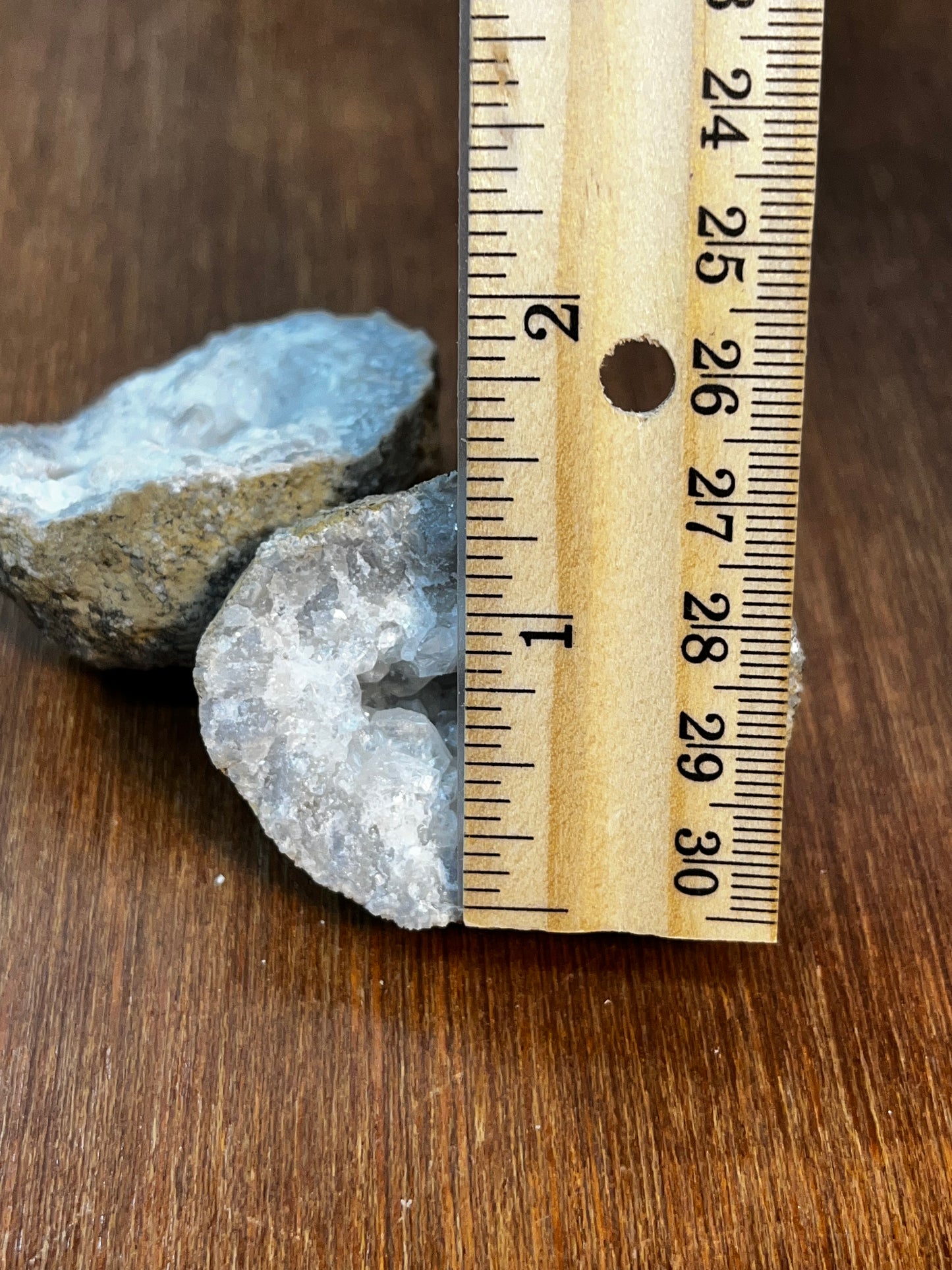 Geode With White And Grey Crystals