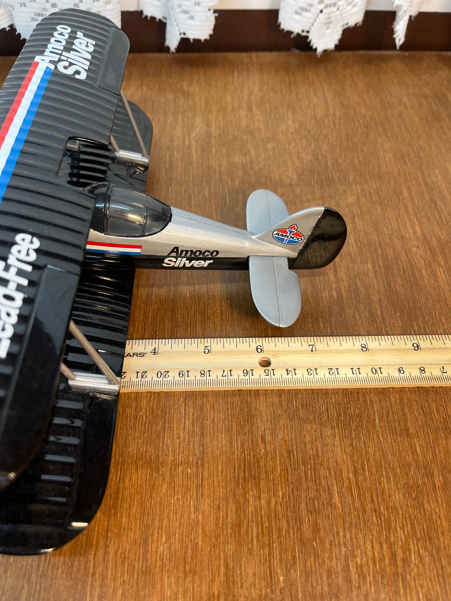 Collectible Amoco Silver Die-cast Plane