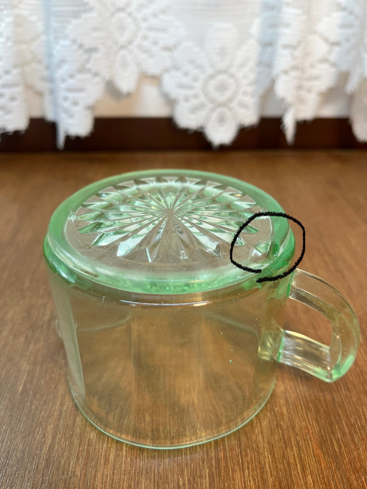 Vintage Uranium Glass Cream And Sugar Set