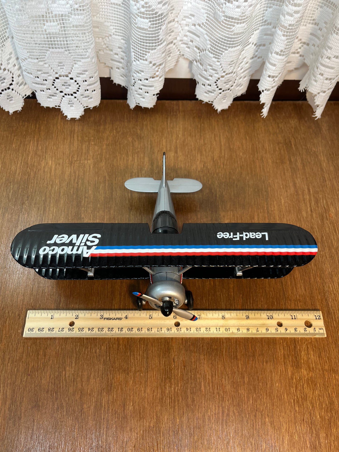 Collectible Amoco Silver Die-cast Plane