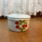 Vintage Strawberry McCoy Country Covered Margarine Container