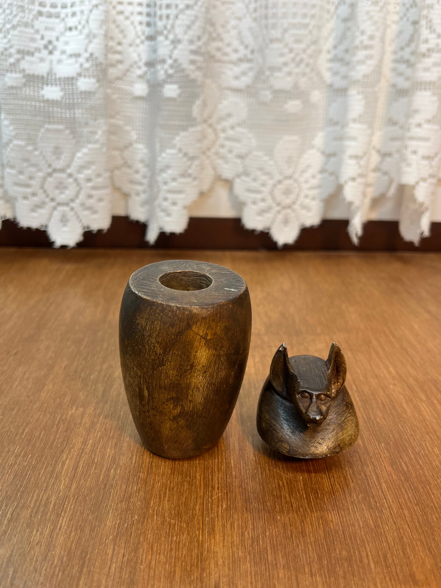 Vintage Egypt Anubis Canopic Jar