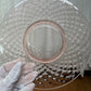 Vintage Manganese Pink Diamond Quilted Depression Glass Plates