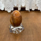 Brown Polished Marbled Color Egg With Stand