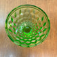 Vintage Uranium Glass Diamond Pattern Sherbet Dish