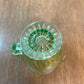 Vintage Spiral Uranium Glass Cream And Sugar Set