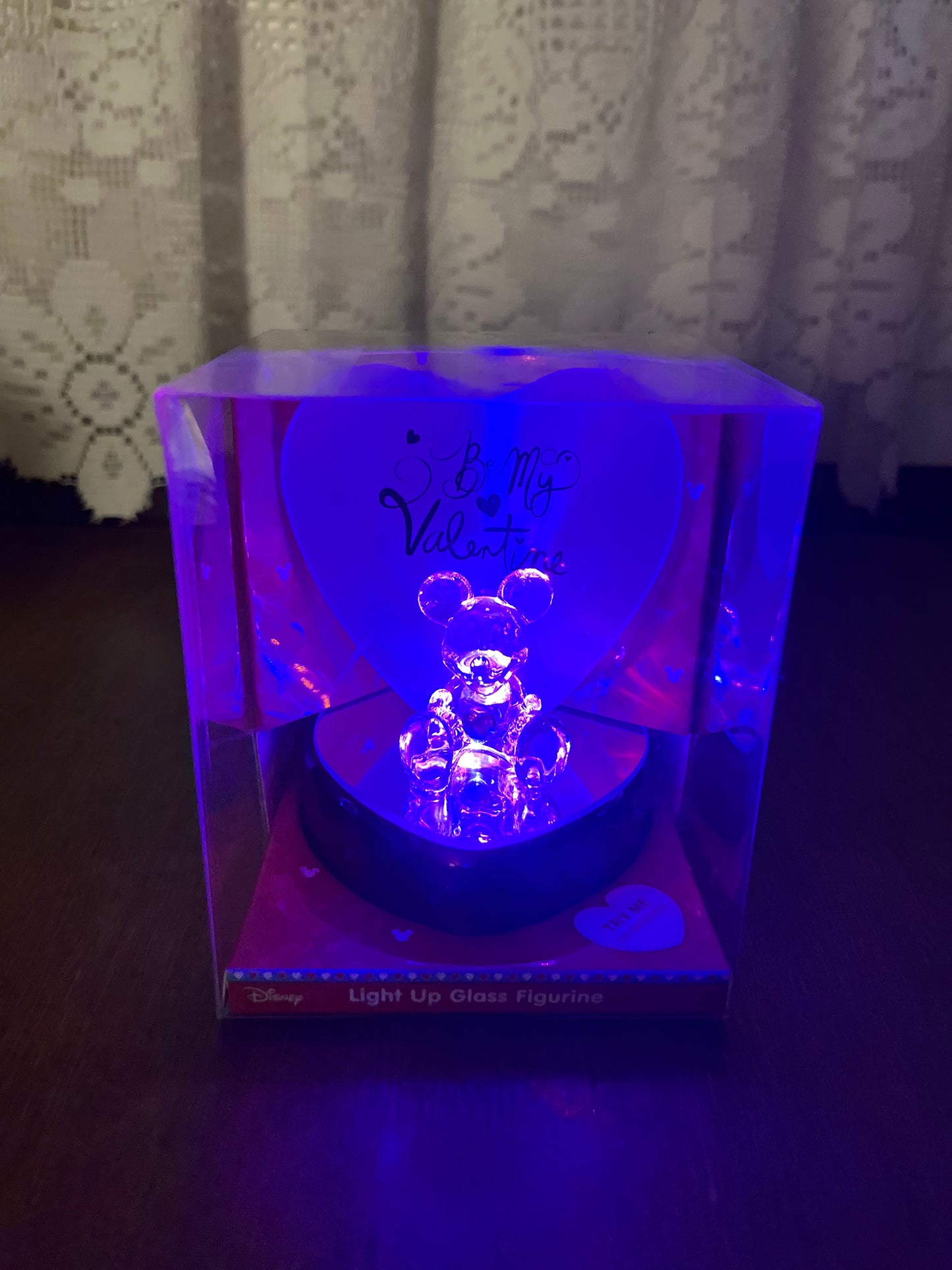 Light Up Valentines Day Disney Mickey Mouse Figurine