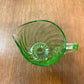 Vintage Spiral Uranium Glass Cream And Sugar Set