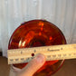 Vintage Amberina Fenton Carnival Glass Pedestal Ruffle Top Dish