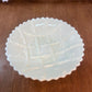 Vintage Uranium Glass Lattice Grape Vine Northwood Plate