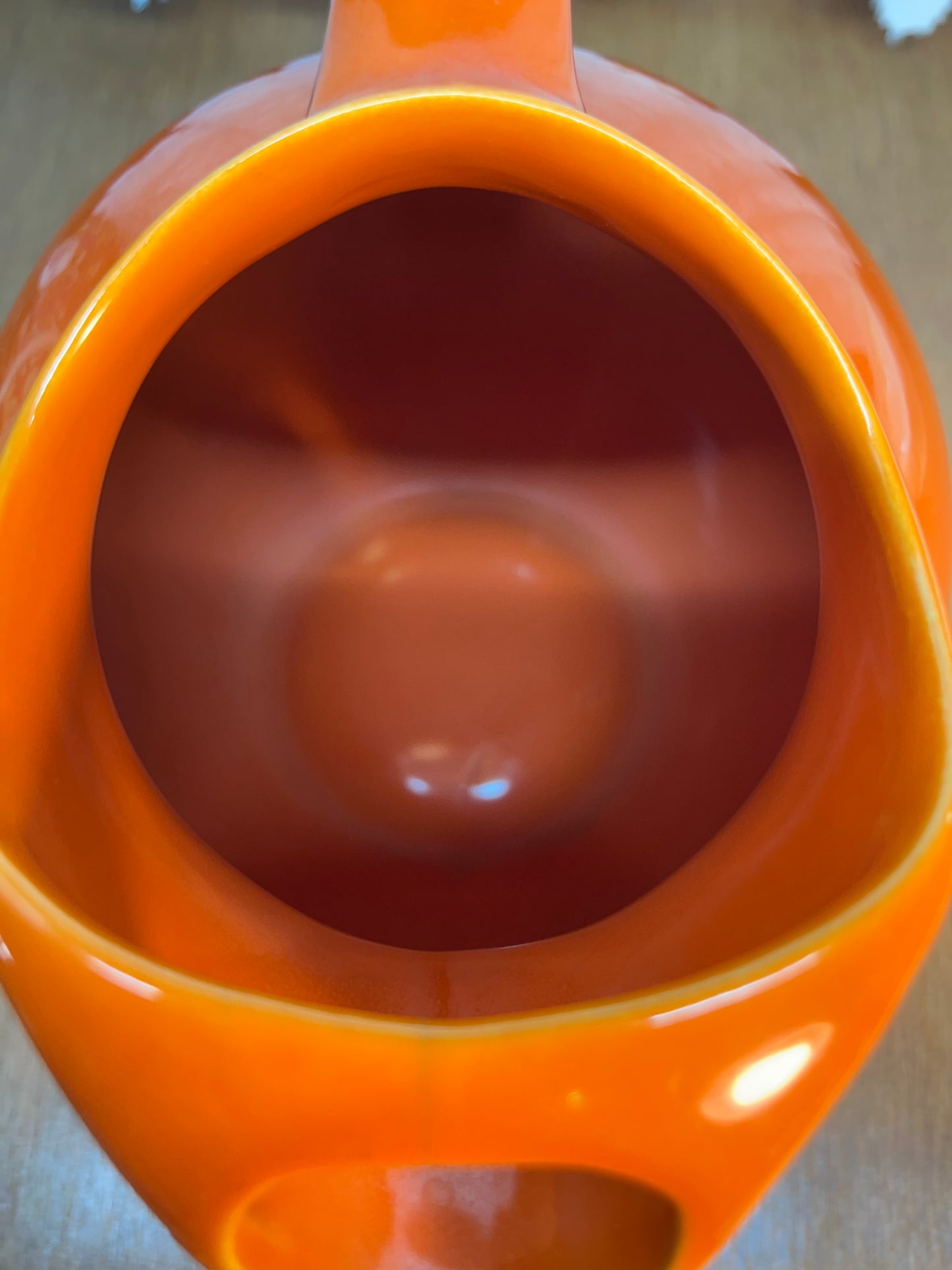 Vintage Atomic Orange Ball Pitcher