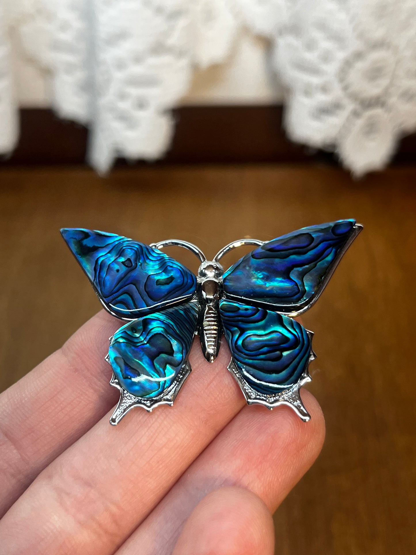 Vintage Blue Butterfly Brooch