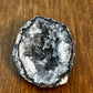 Gray Geode Filled With White Crystals