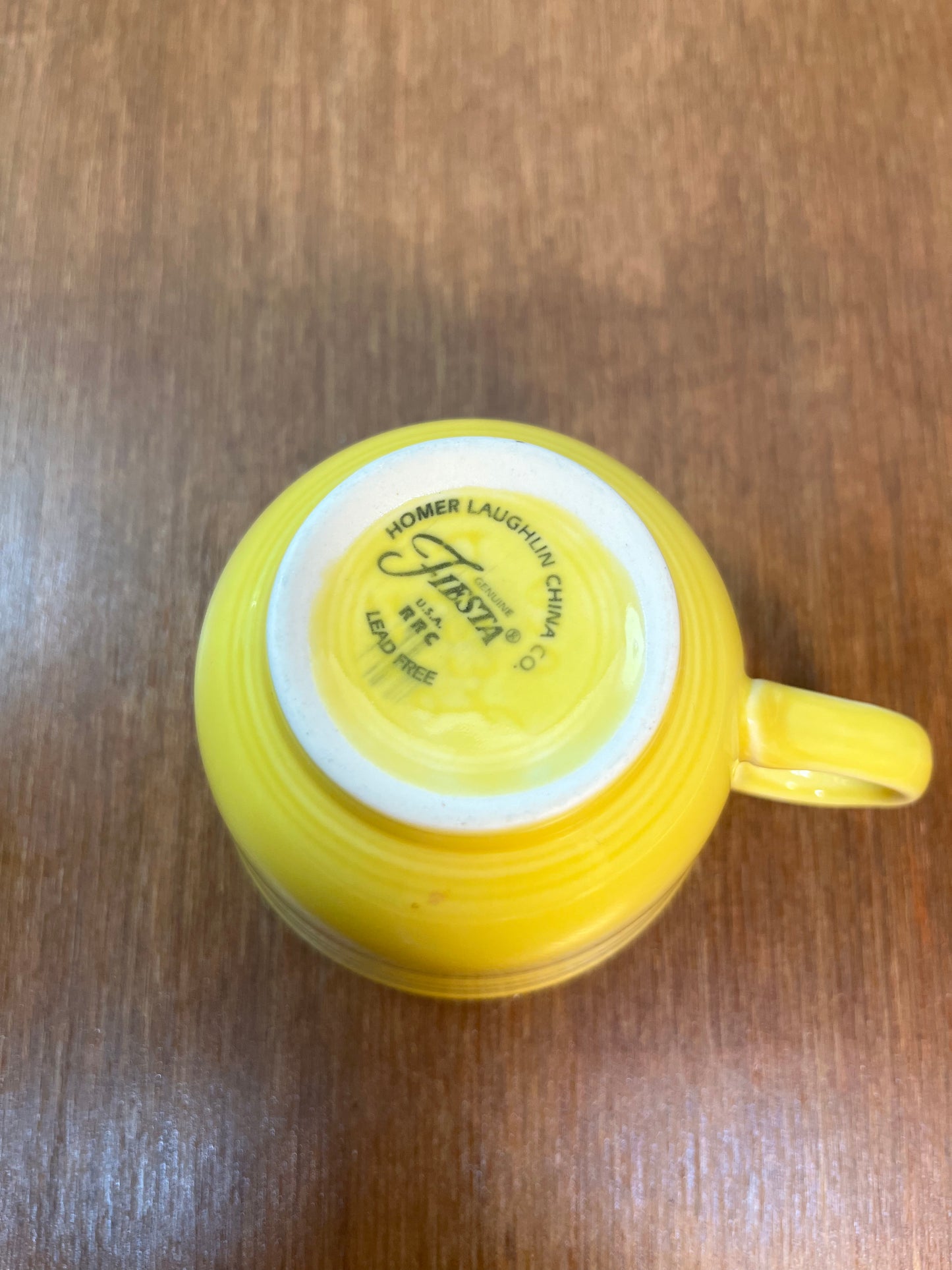 Yellow RRC Lead Free Homer Laughlin Fiesta Ware Tea Cup