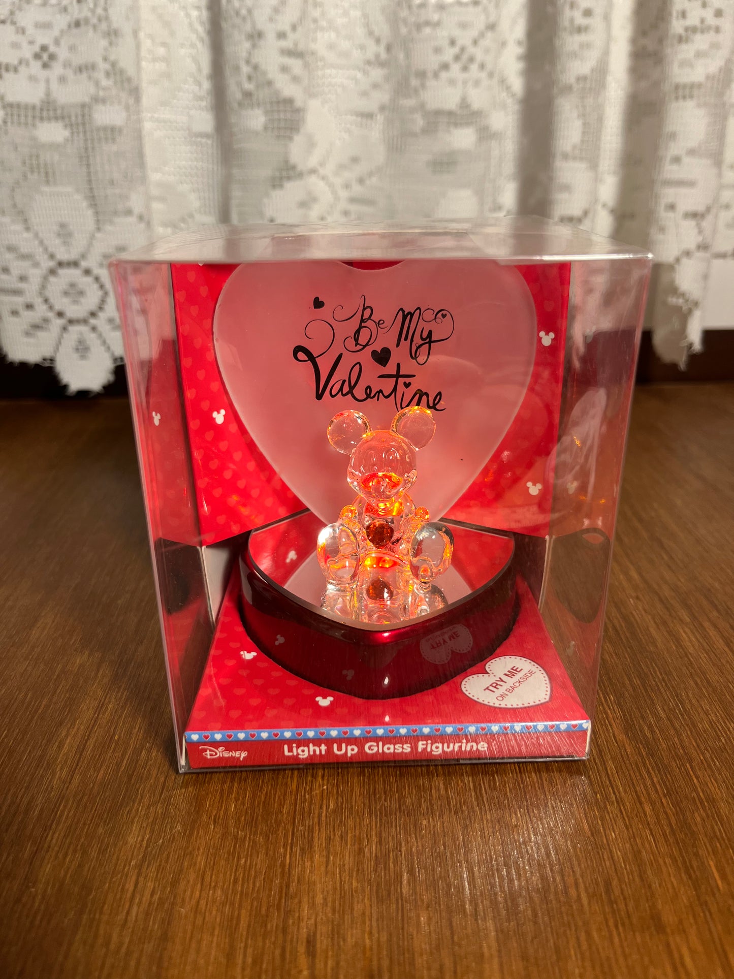 Light Up Valentines Day Disney Mickey Mouse Figurine