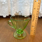 Vintage Uranium Glass Cream And Sugar Set